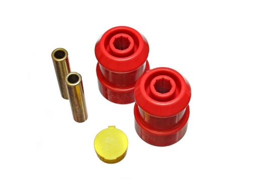 Picture of Energy Suspension 93 - 99 VW CabrioGolf IIIGTIJetta III Red Rear End Axle Beam Bushing Set