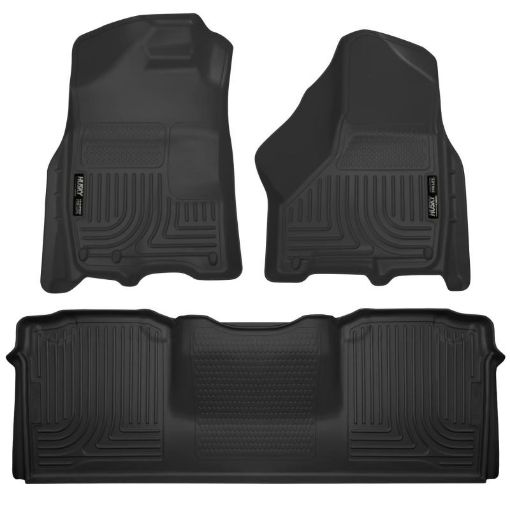 Picture of Husky Liners 10 - 12 Dodge Ram 25003500 Mega Cab WeatherBeater Combo Black Floor Liners