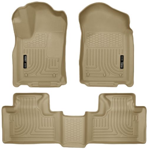 Picture of Husky Liners 11 - 13 Dodge Durango 11 - 13 Jeep Grand Cherokee WeatherBeater Combo Tan Floor Liners