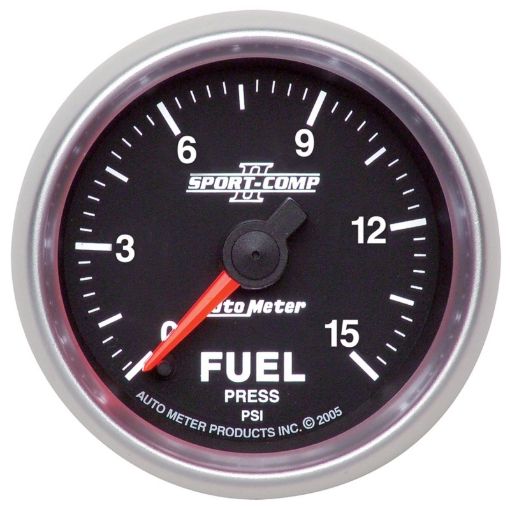 Picture of Autometer Sport - Comp II 52mm 0 - 15 PSI Full Sweep Electronic Fuel Pressure Gauge