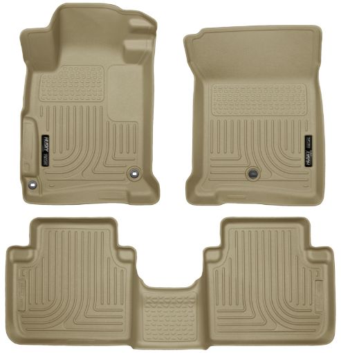 Picture of Husky Liners 2013 Honda Accord WeatherBeater Tan Front 2nd Seat Floor Liners (4 - Door Sedan Only)