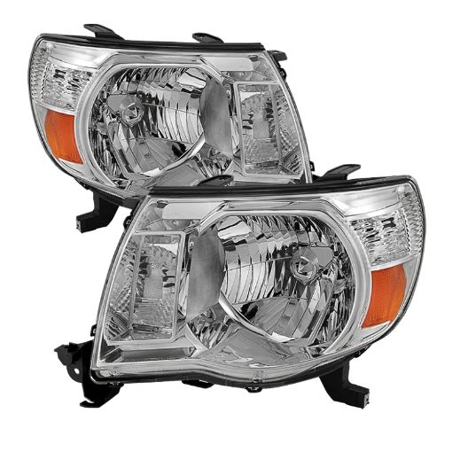 Picture of Xtune Toyota Tacoma 05 - 11 Amber Crystal Headlights Chrome HD - JH - TT05 - AM - C