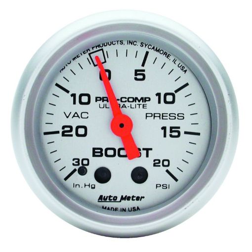 Picture of Autometer Ultra - Lite 52mm 20 PSI Mechanical Boost Gauge