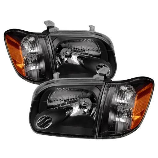 Picture of Xtune Toyota Tundra Double Cab 05 - 06 OEM Style Headlights Corner Lights Black HD - JH - TTUN05 - AM - BK