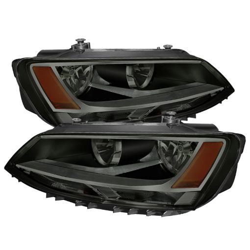Picture of Xtune Volkswagen Jetta 11 - 14 Amber Crystal Headlights Smoked HD - JH - VJ11 - AM - SM