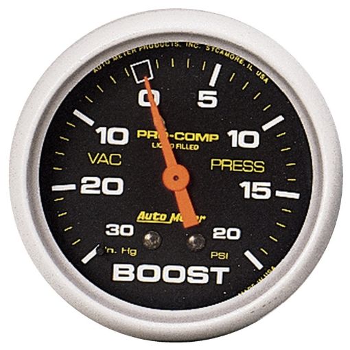 Picture of Autometer Pro - Comp 30 In Hg20 PSI Liquid Filled Mechanical Boost Gauge