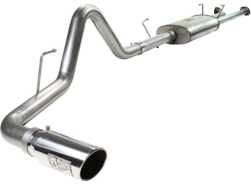 Picture of aFe MACHForce XP Exhaust Cat - Back SS - 409 07 - 09 Toyota Tundra V8 - 5.7L w Polished Tip