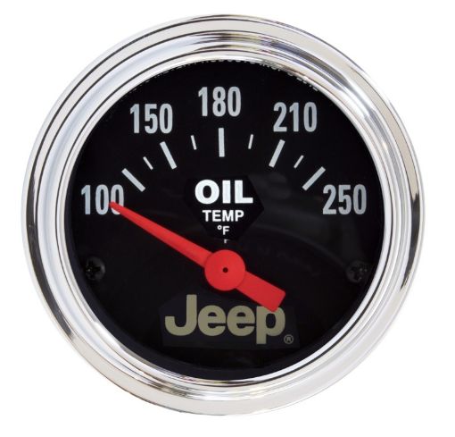 Picture of Autometer Jeep 52.4mm Short Sweep Electronic 100 - 250 Def F Oil Temperature Gauge