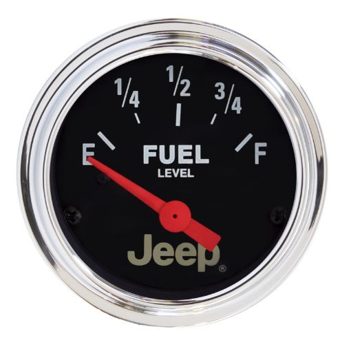 Picture of Autometer Jeep 52mm 0 OHMS Empty90 OHMS Full Short Sweep Electronic Fuel Level Gauge