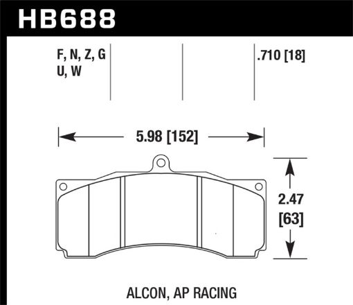 Picture of Hawk Alcon AP Racing Baer HP Plus Street Brake Pads