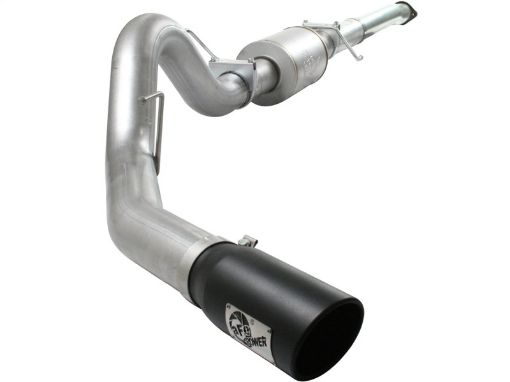 Picture of aFe Atlas Exhaust 4in Aluminized Cat - Back w 304 SS Black Tip 11 - 13 Ford F - 150 EcoBoost V6 3.5L (tt)