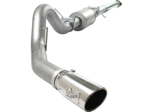 Picture of aFe Atlas Exhaust 4in Aluminized Cat - Back w 304 SS Polished Tip 11 - 13 Ford F - 150 EcoBoost V6 3.5L