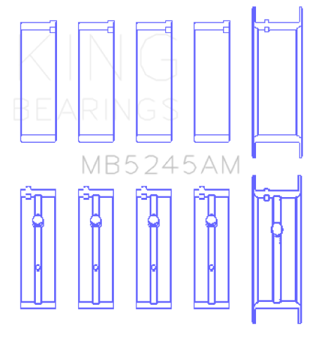 Picture of King 91 - 04 Nissan 146CI2.4L KA24DE L4 89 - 97 146CI2.4L KA24E L4 (Size STD) Main Bearing Set