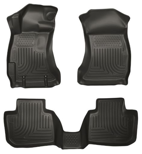 Picture of Husky Liners 13 Subaru LegacyOutback WeatherBeater Front 2nd Seat Black Floor Liners