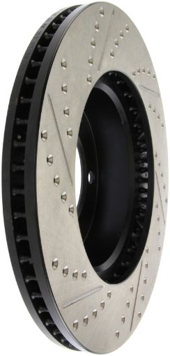 Picture of StopTech 00 - 06 Toyota Tundra 01 - 07 Toyota Sequoia Front Left Slotted Drilled Rotor