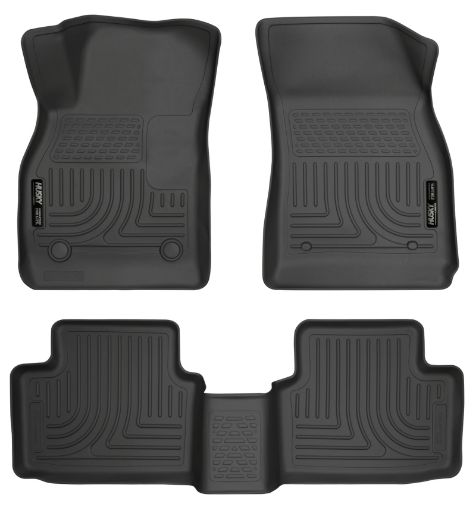Picture of Husky Liners 13 Chevy Malibu WeatherBeater Black Front 2nd Seat Floor Liners