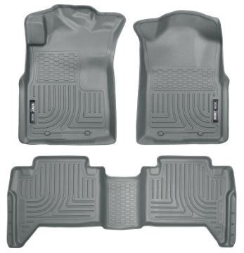 Picture of Husky Liners 05 - 13 Toyota Tacoma WeatherBeater Combo Grey Floor Liners