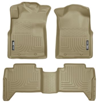 Picture of Husky Liners 05 - 13 Toyota Tacoma WeatherBeater Combo Tan Floor Liners