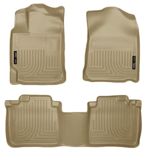 Picture of Husky Liners 10 - 13 Lexus RX350RX450h WeatherBeater Tan Front 2nd Seat Floor Liners
