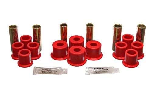 Picture of Energy Suspension 881 - 96 Ford F100F150 2WD Red Rear Leaf Spring Bushing Set