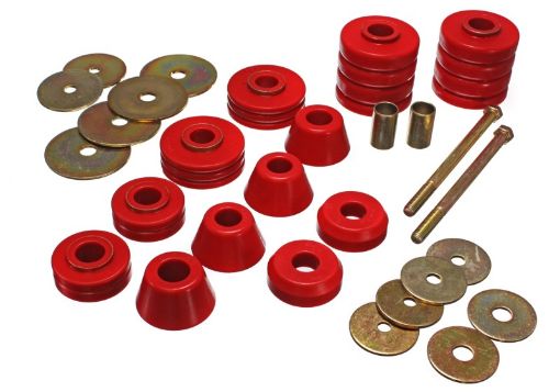 Picture of Energy Suspension 67 - 72 GM 34 Ton C - 20C2500 1 Ton C - 30C3500 2WD Red Body(cab) Mount Set