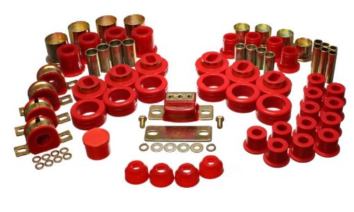 Picture of Energy Suspension 81 - 87 ChevyGMC 2WD 12 Ton PickUp Red Hyper - flex Master Bushing Set