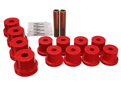 Picture of Energy Suspension 67 - 69 Chevrolet Corvette Red Rear Leaf Spring Bushing Set