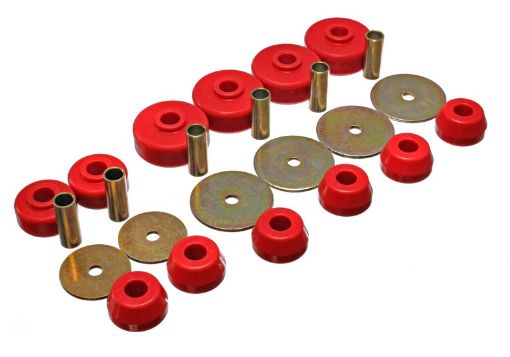 Picture of Energy Suspension 79 - 88 Toyota 4WD (Exc T - 100 Tundra) Red Body Cab Mount Set