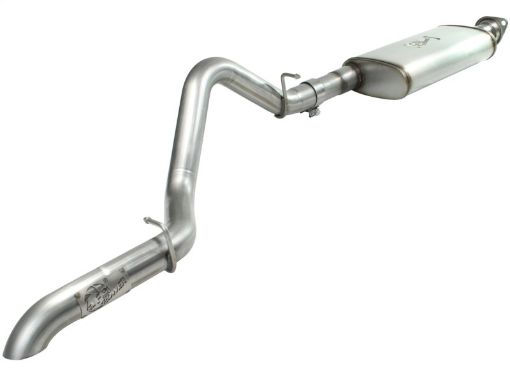 Picture of aFe MACHForce XP Exhaust Cat - Back SS - 409 04 - 06 Jeep Wrangler TJ Unl L6 4.0L 2.5in Off - Road No Tip