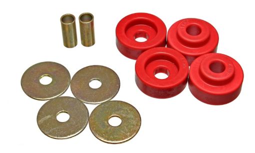 Picture of Energy Suspension 73 - 79 Chrysler B - Body Red Torsion Bar Crossmember Mount Bushing Set