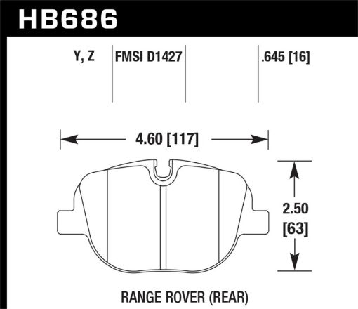 Picture of Hawk 10 - 11 Range Rover Sport SC 10 - 11 Supercharged Perf Ceramic Street Rear Brake Pads
