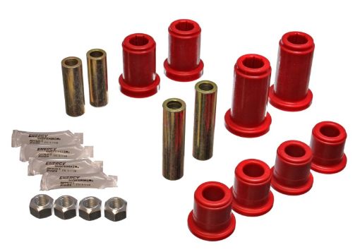 Picture of Energy Suspension 01 - 06 GM Silverado C2500 HD 2WDK2500 HD 4WD Red Front End Control Arm Bushing Set