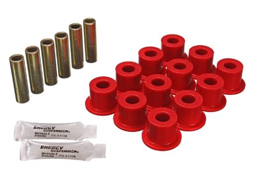 Picture of Energy Suspension 72 - 81 Scout II Red Front Rear Leaf Spring Bushing Set