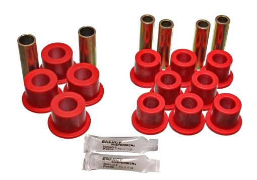 Picture of Energy Suspension 0686 - 97 Nissan 720Hardbody PU 4WD Red Front Leaf Spring Bushing Set