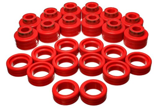 Picture of Energy Suspension 92 - 99 GM Denal XLSuburban 2WDYukon XL 2WD Red Body (Cab) Mount Set
