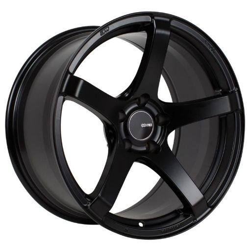 Picture of Enkei Kojin 18x8 45mm Offset 5x112 Bolt Pattern 72.6mm Bore Dia Matte Black Wheel