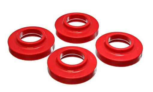 Picture of Energy Suspension 97 - 06 Jeep Wrangler TJ 84 - 01 Cherokee Red Front or Rear Coil Lift Isolator Set