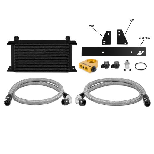 Picture of Mishimoto 09 - 12 Nissan 370Z 08 - 12 Infiniti G37 (Coupe Only) Thermostatic Oil Cooler Kit - Black