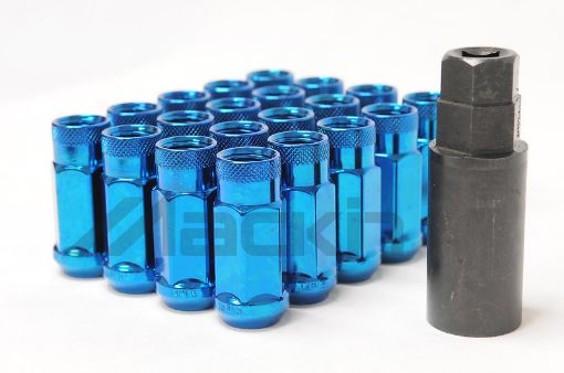 Picture of Wheel Mate Monster Open End Lug Nut Set of 20 - Blue 12in