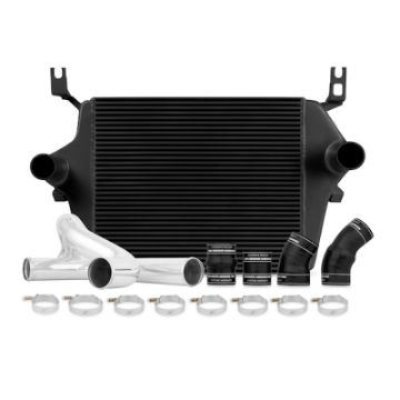 Picture of Mishimoto 03 - 07 Ford 6.0L Powerstroke Intercooler Kit w Pipes (Black)