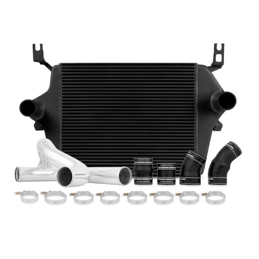 Picture of Mishimoto 03 - 07 Ford 6.0L Powerstroke Intercooler Kit w Pipes (Black)