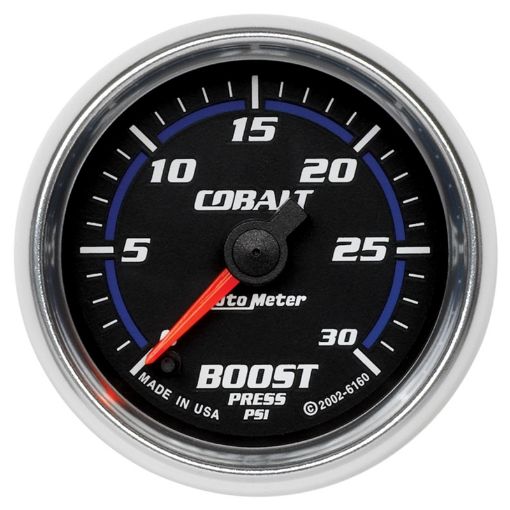 Picture of Autometer Cobalt 52mm 0 - 30 PSI Full Sweep Electronic Boost Gauge