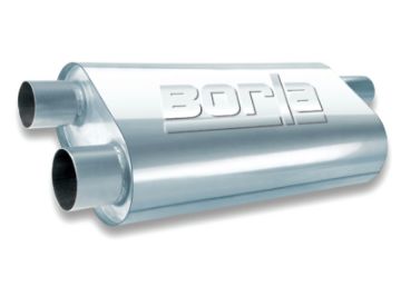Picture of Borla Universal Oval Transverse Single 3in Inlet2.5in Outlet 19in x 10.25in x 5.5in Turbo Muffler
