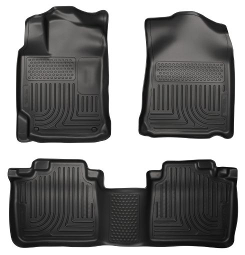 Picture of Husky Liners 13 Lexus ES300h ES350 Weatherbeater Black Front 2nd Seat Floor Liners
