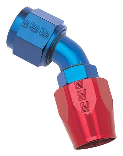 Picture of Russell Performance - 20 AN RedBlue 45 Degree Full Flow Hose End