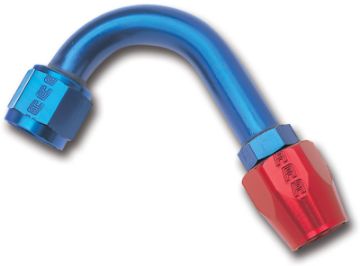 Picture of Russell Performance - 6 AN RedBlue 120 Degree Full Flow Hose End (1in Centerline Radius)