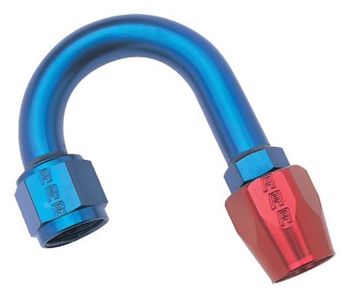 Picture of Russell Performance - 8 AN RedBlue 180 Degree Full Flow Hose End (1 - 14in Centerline Radius)
