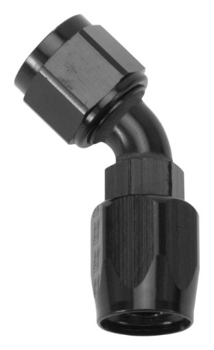 Picture of Russell Performance - 12 AN Black 45 Degree Full Flow Swivel Hose End