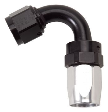 Picture of Russell Performance - 10 AN BlackSilver 120 Degree Tight Radius Full Flow Swivel Hose End