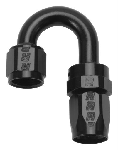 Picture of Russell Performance - 6 AN Black 180 Degree Full Flow Swivel Hose End